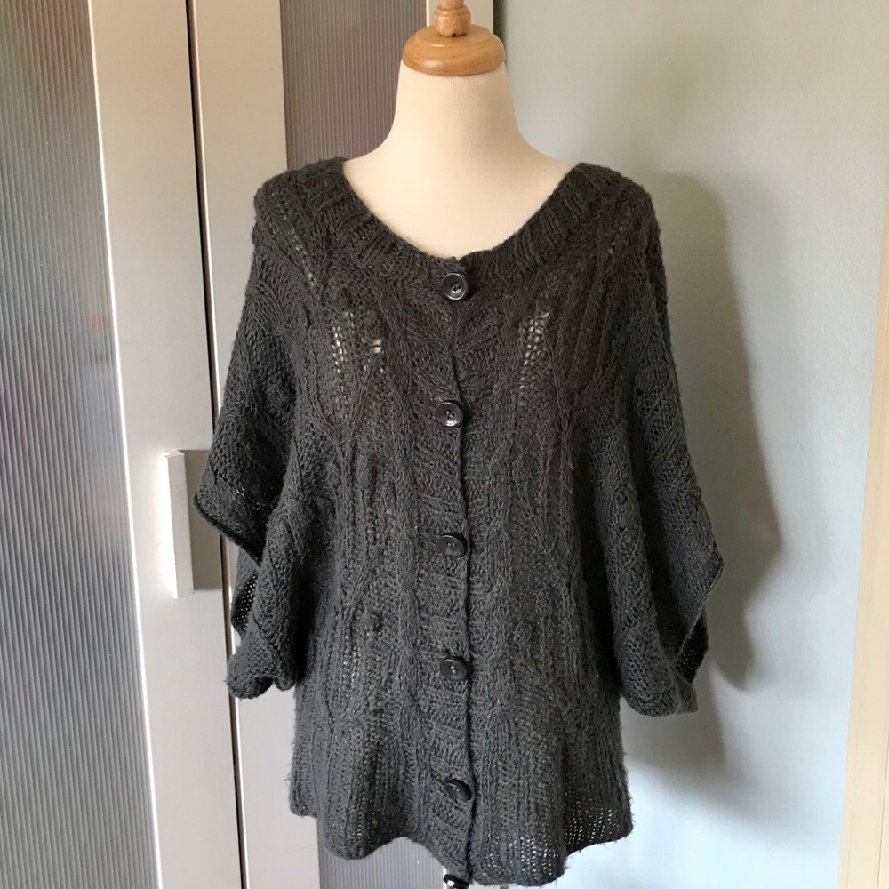 Flying Tomato Kimono Sleeve Knit Cardigan Sweater